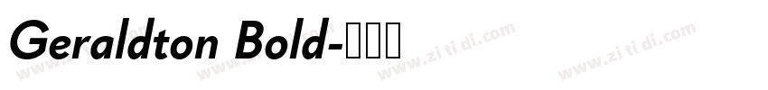 Geraldton Bold字体转换